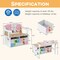 Costway 3 in 1 Kids Convertible Activity Bench Children Table & Chair Set with 2 Bins Grey/White